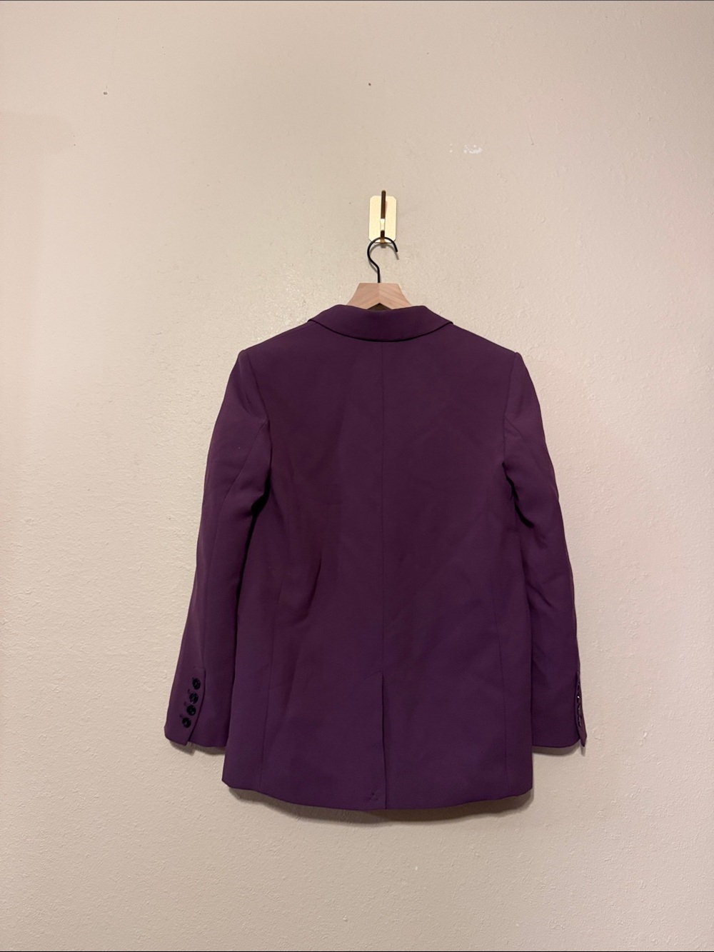 Zara purple blogger fav masculine double breasted blazer Size Small - Picture 6 of 6